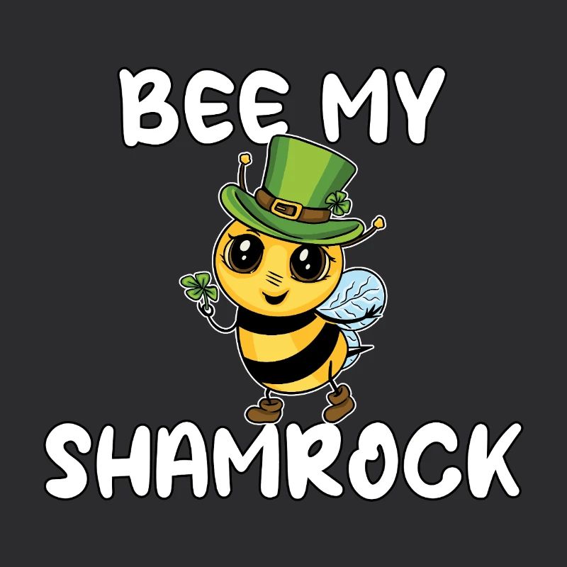 Cute Bee Leprechaun Goblin Saying Cloverleaf