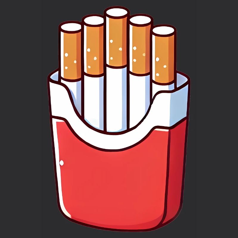 Frites de Doom Cigarette Illustration