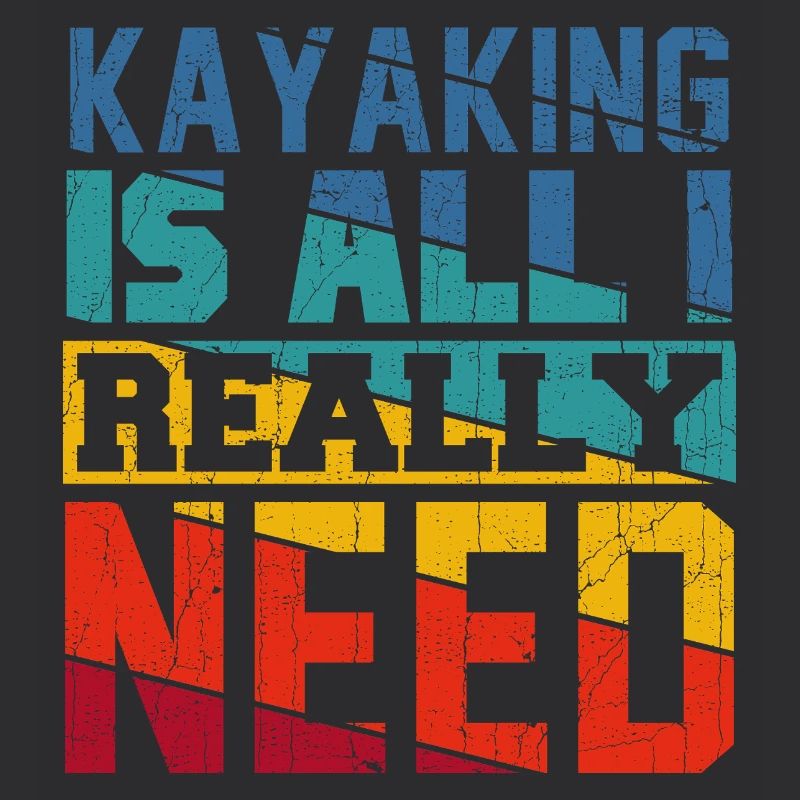 Kayaking Is All I Really Need Retro Colors