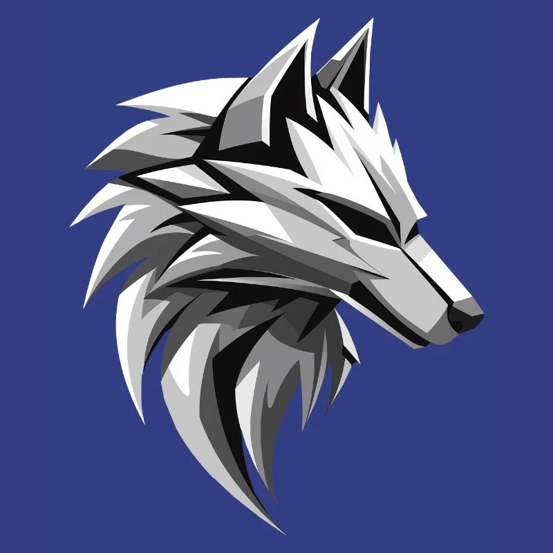 Conception de logo Wolf I Low Poly Art