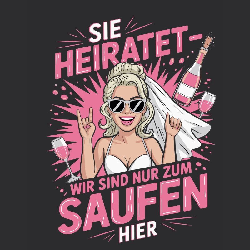 Funny German Hen Party Sie Heiratet Design