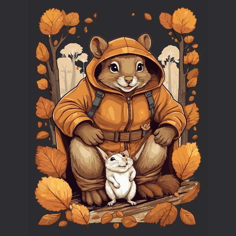 Écureuil mignon avec souris