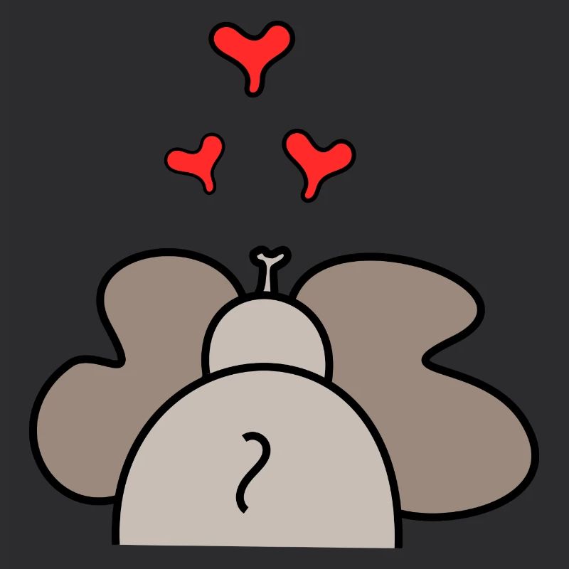 Elefant Herzen rot Herz Geschenk Muttertag