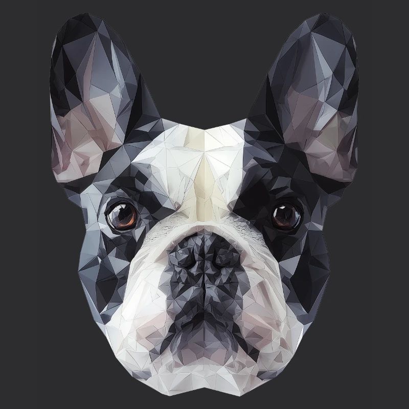 Bouledogue français Low Poly Design