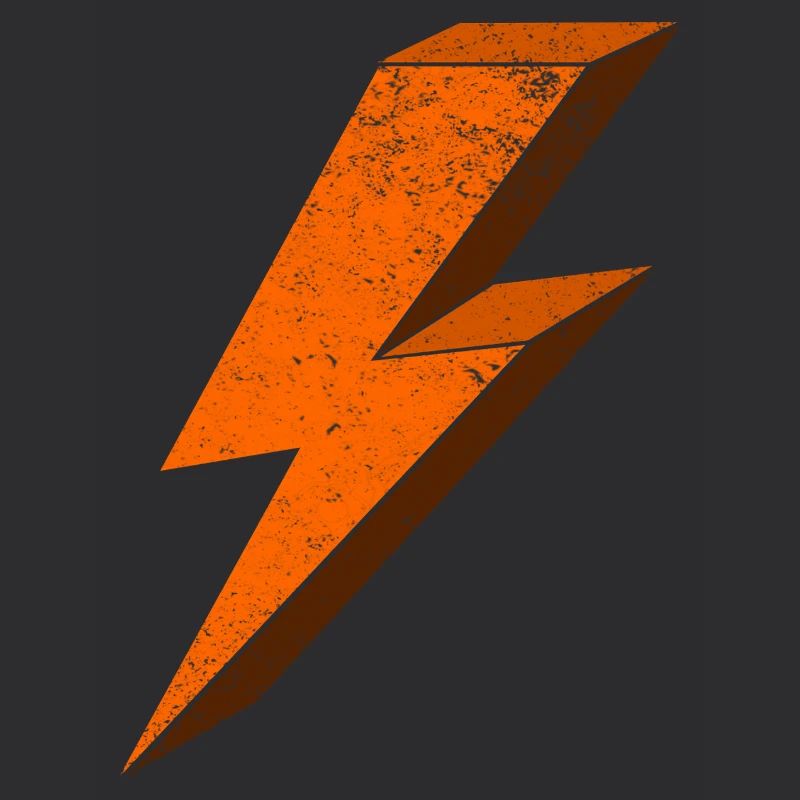 Energetischer Blitzeffekt in Orange 3D