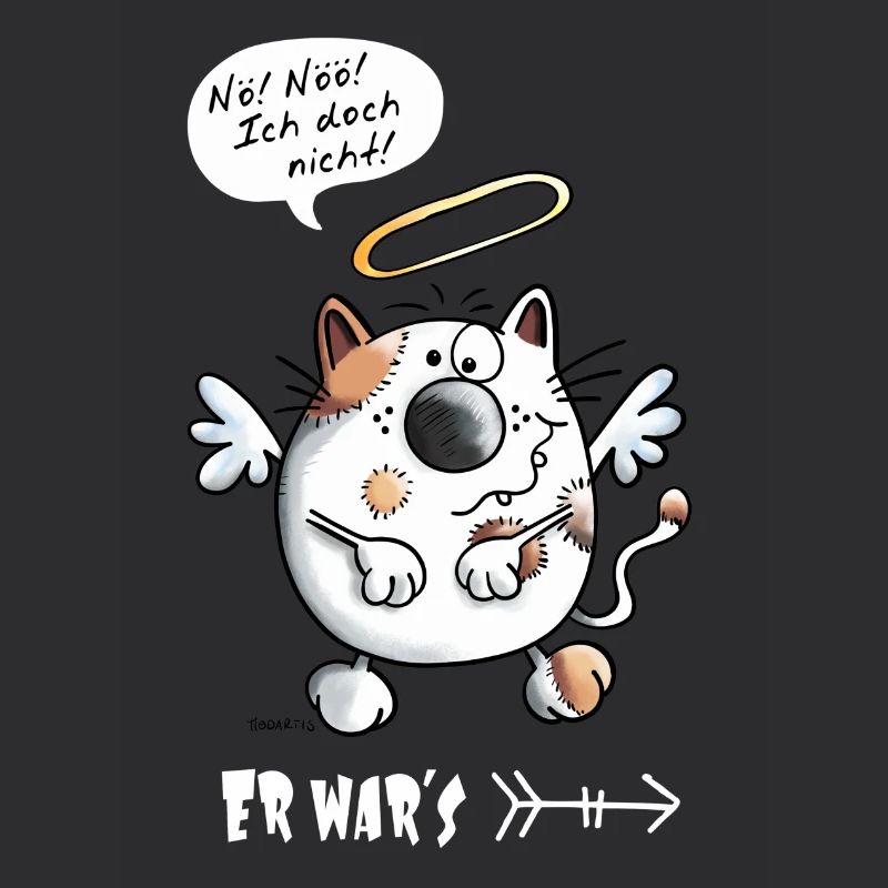 Er war's - Katze - Katzen - Engel - Comic