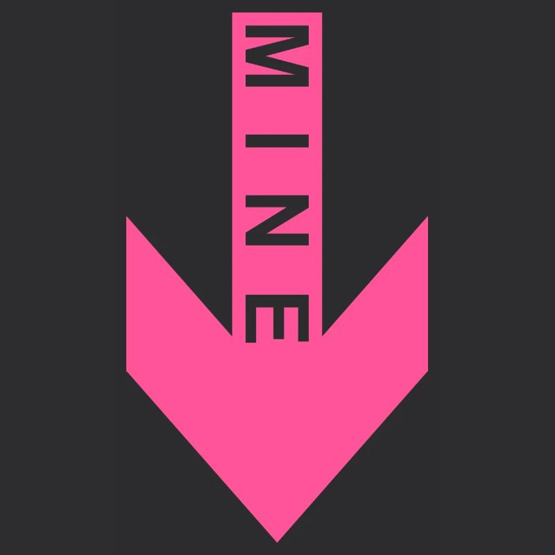Mine flèche rose en bas