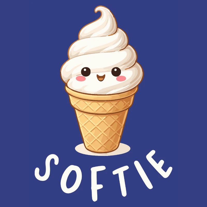 Softie. Softeis Liebe Eiscreme Statement