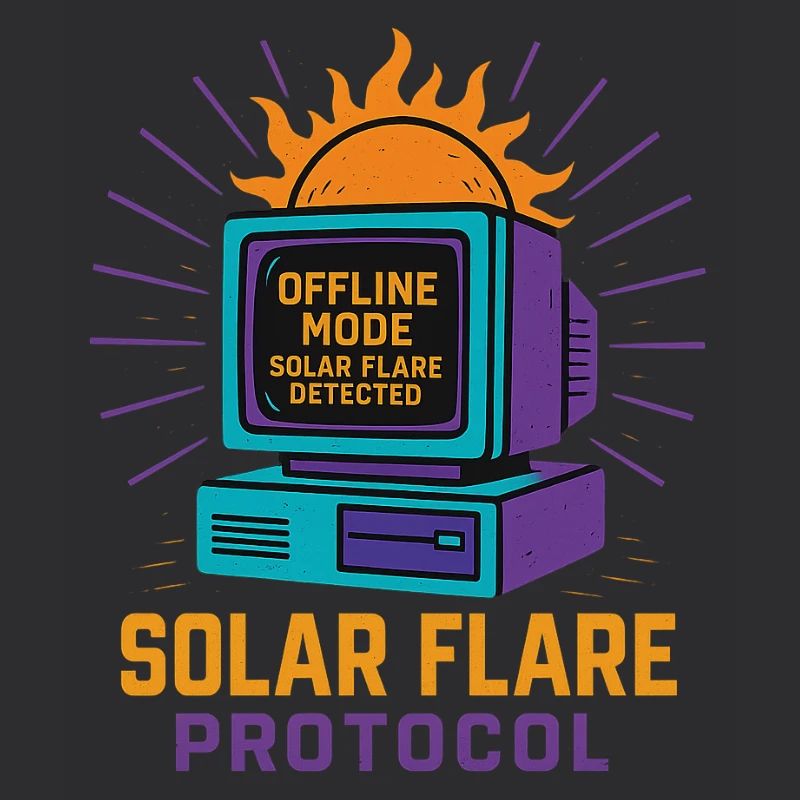 Retro Tech Solar Flare Protocol Tee