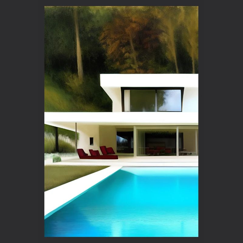 Weiße Villa mit Pool