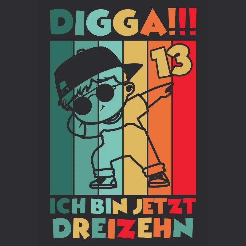 Digga Ich Bin 13 Jahre 13 Geburtstag Dabbing Junge