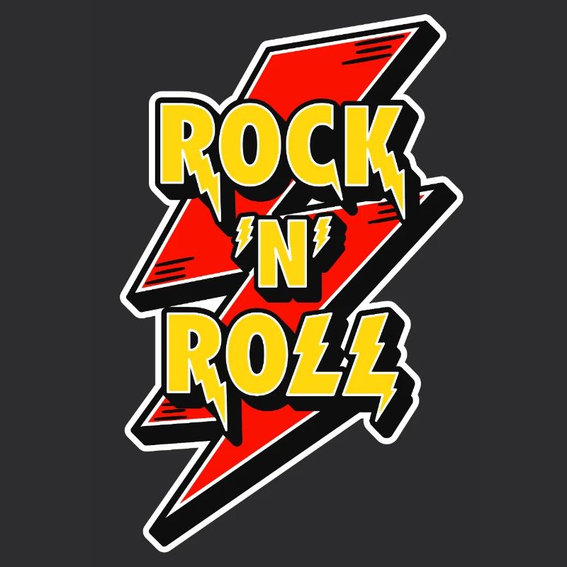 Rock 'N' Roll Lightning Bolt Logo