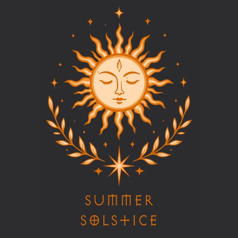 Summer Solstice Sun – Boho Symbol