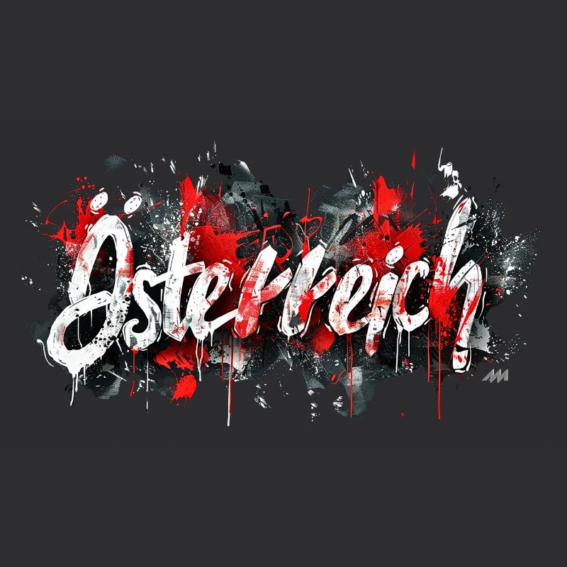 Austria / Lettering with splashes of colour