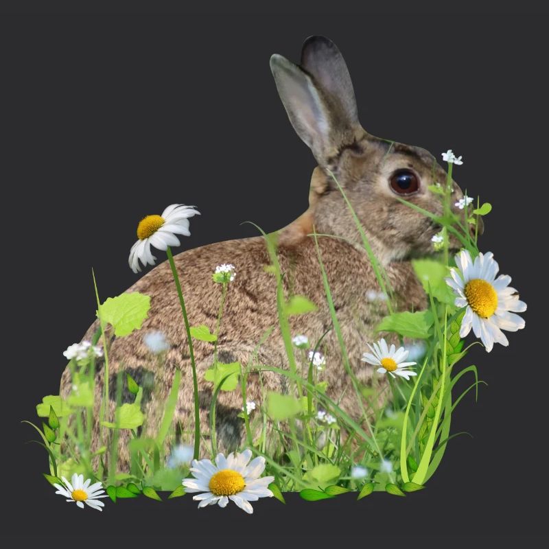 Fleurs blanches de lapin