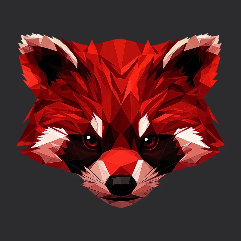 Red Panda Low Poly Art Design