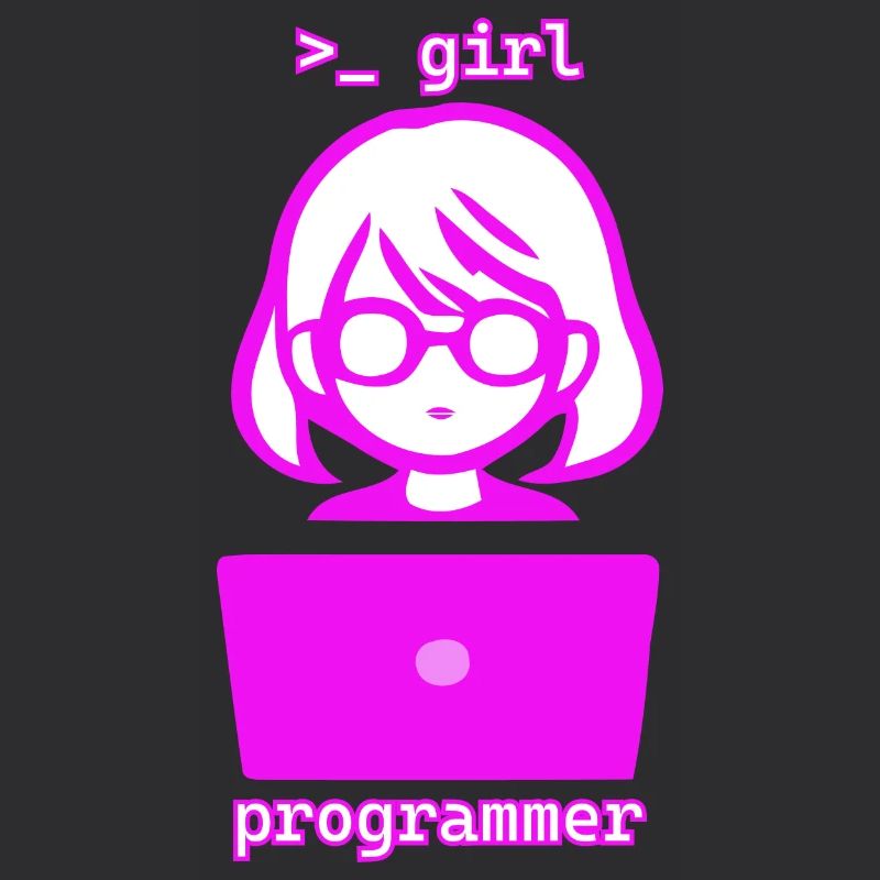 Frau mit Computer girl programmer