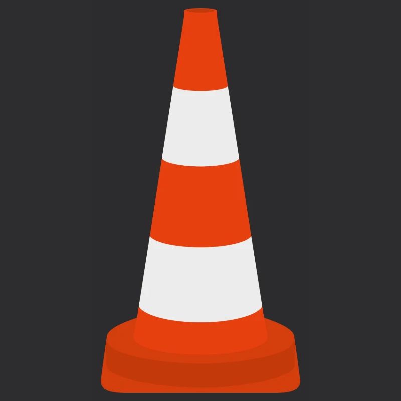Cône de cône de trafic de pylônes Cône d’avertissement Cône icône de cône