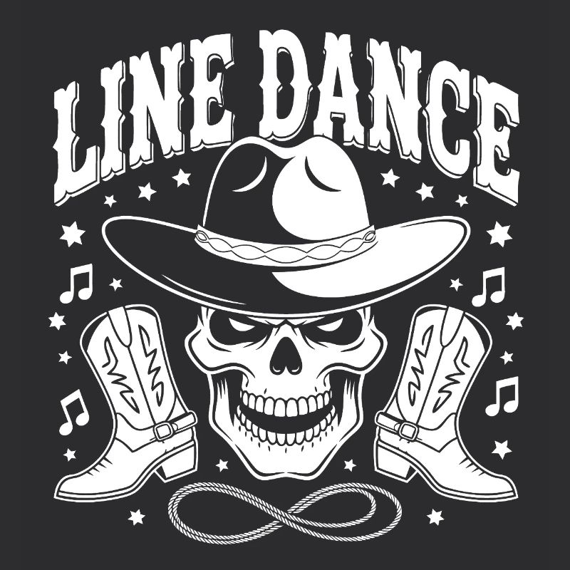 Line Dance Skull mit Stetson und Boots und Lasso