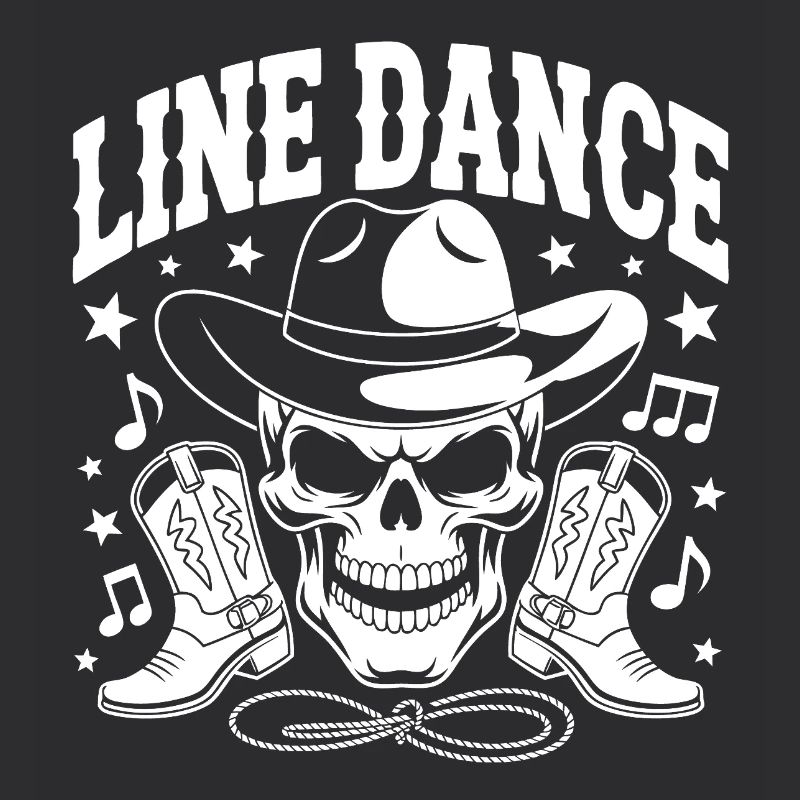 Line Dance Skull mit Stetson und Boots und Lasso
