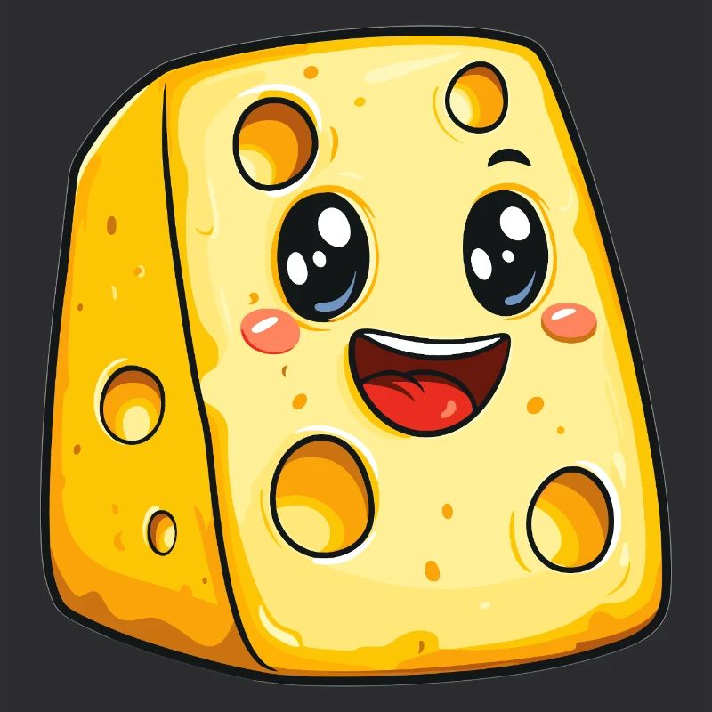 Süßer Käse mit Gesicht