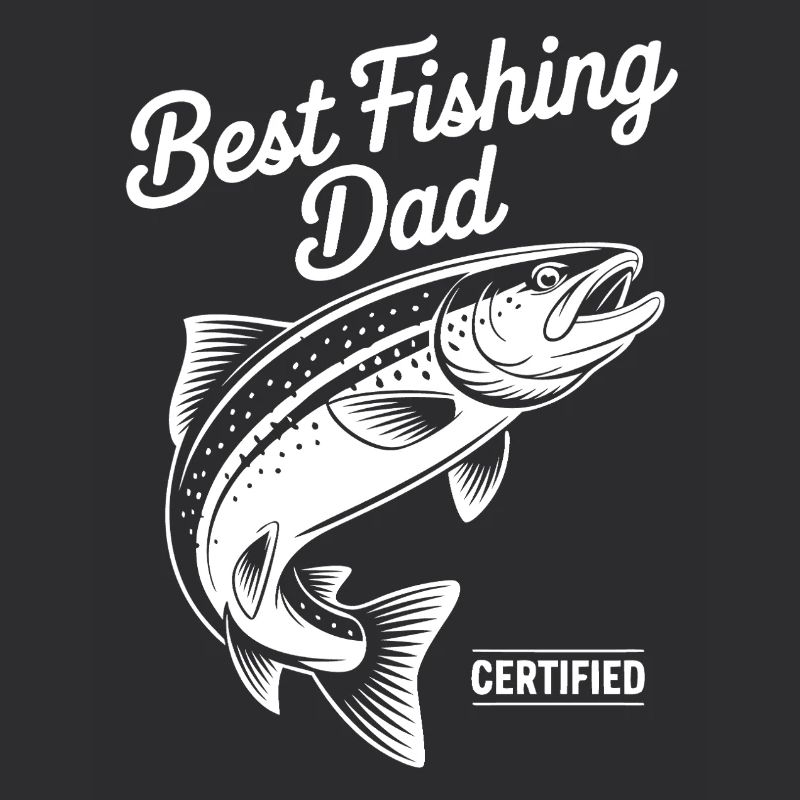 Papa ist der beste Angler mit springender Forelle