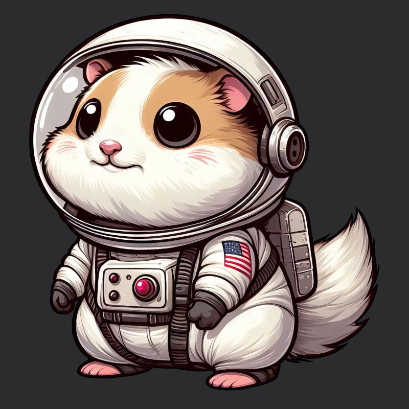 Astronaute hamster mignon