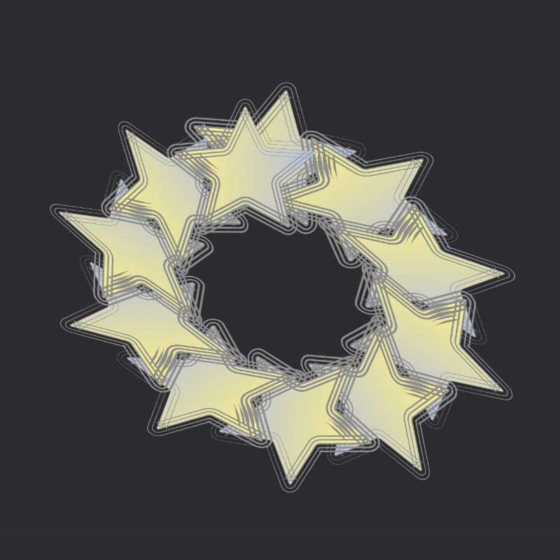 Muster Sternenkreis effect