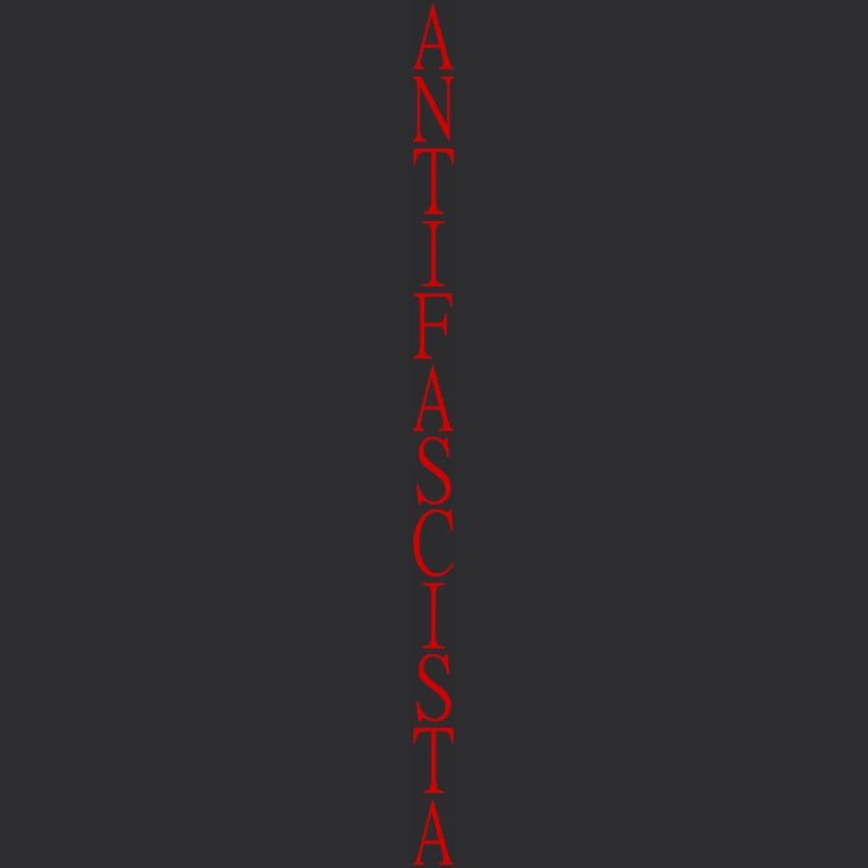 lettrage antifasciste vertical élégant
