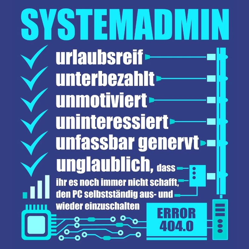 Systemadministrator, IT-Support, Netzwerkadmin, PC