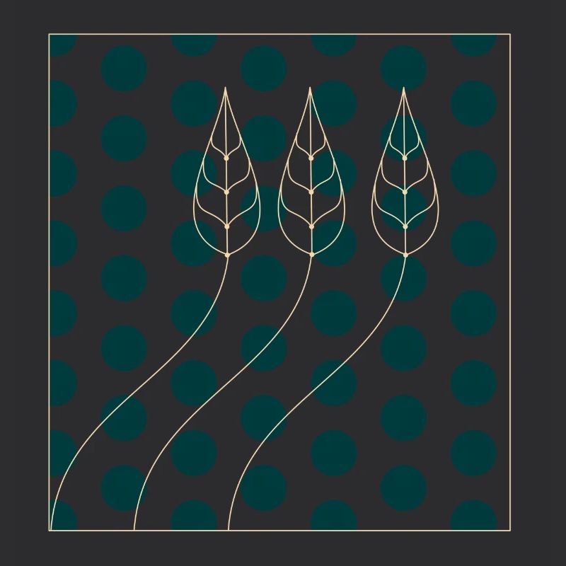 Motif végétal points