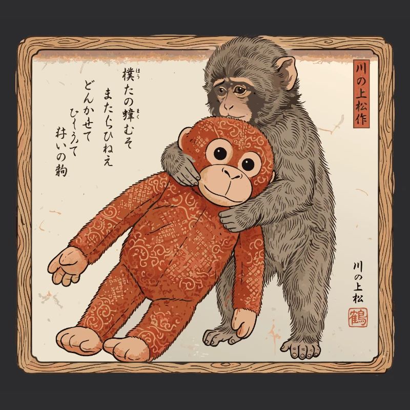Ukiyo-e Baby Monkey Punch
