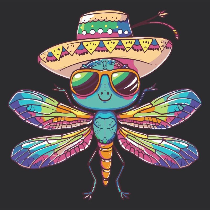 Dragonfly Funny Sombrero
