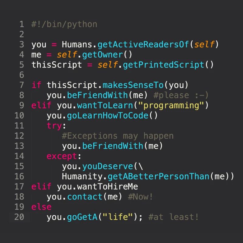 Sei mit Programmierern befreundet (in Python)