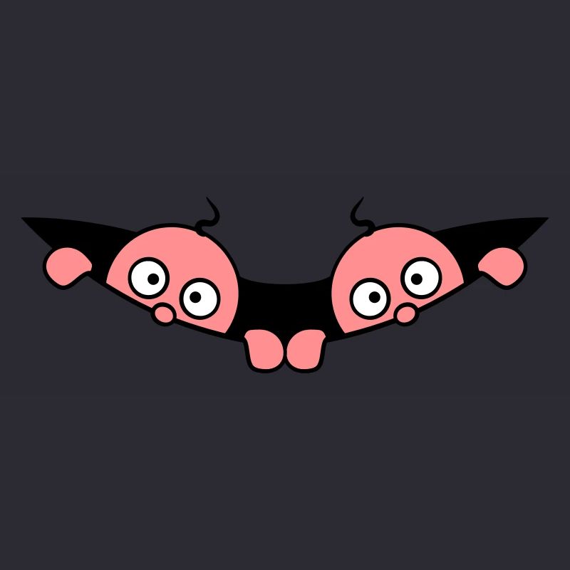 Comic Twins Peeking Out Belly 2 Bébés Enceintes