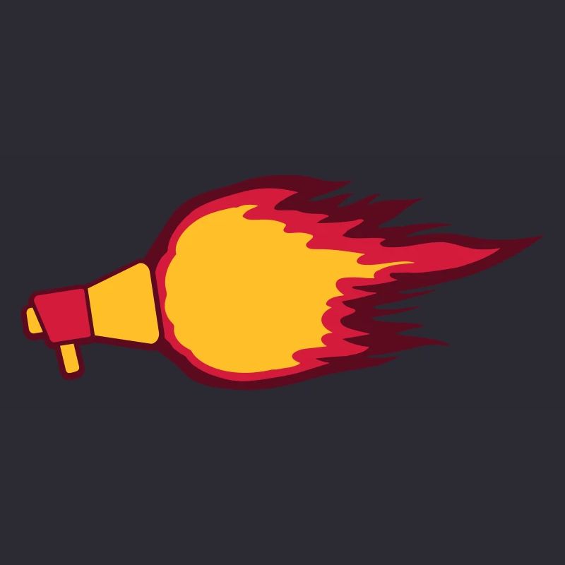 Symbole du mégaphone Fire Flame