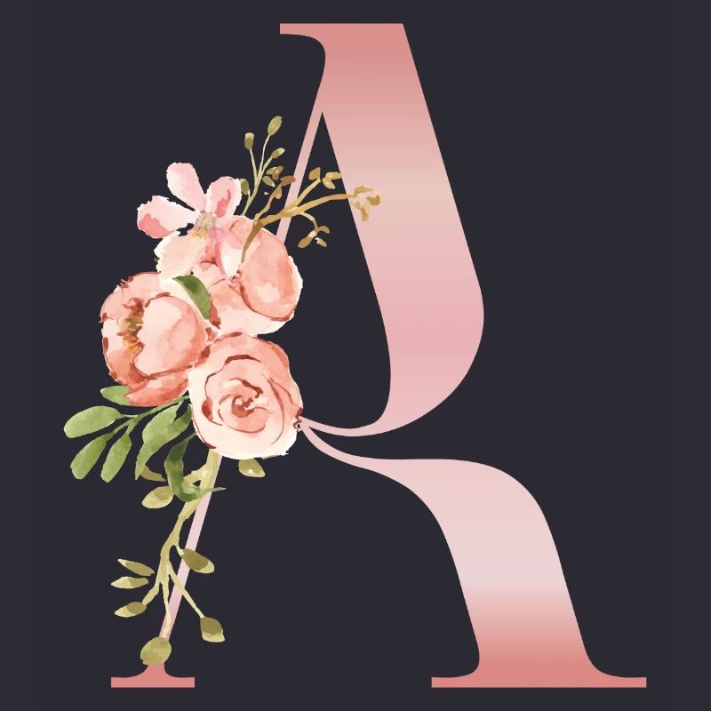 Monogramm Ein Pastellblume
