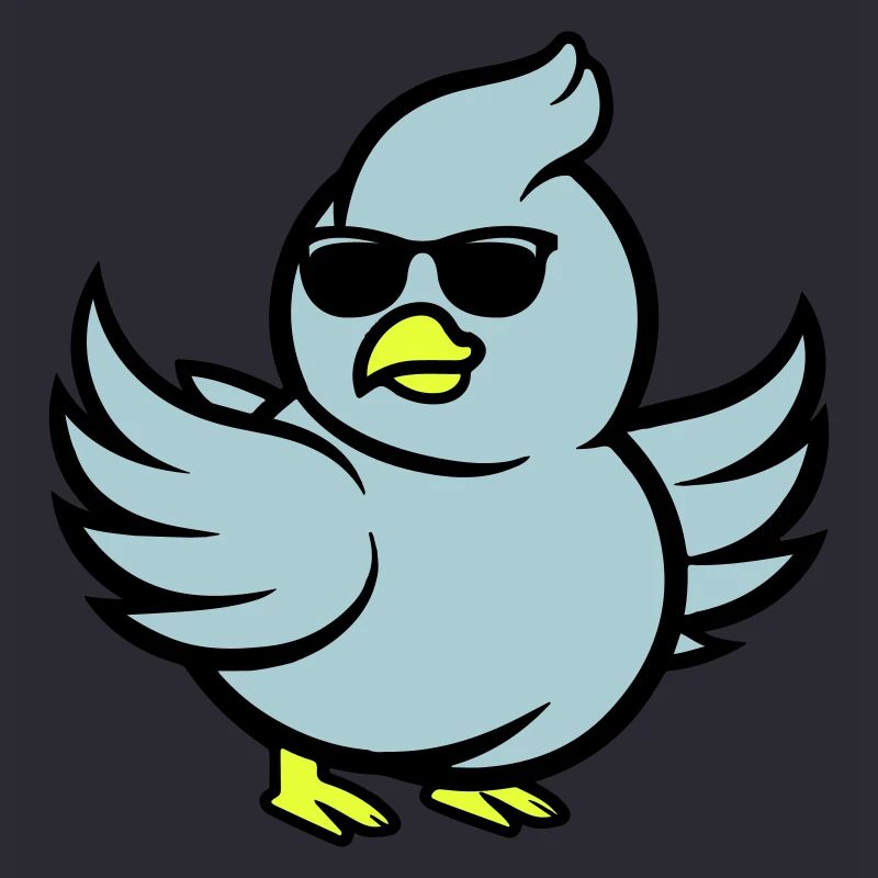 taube comic sonnenbrille