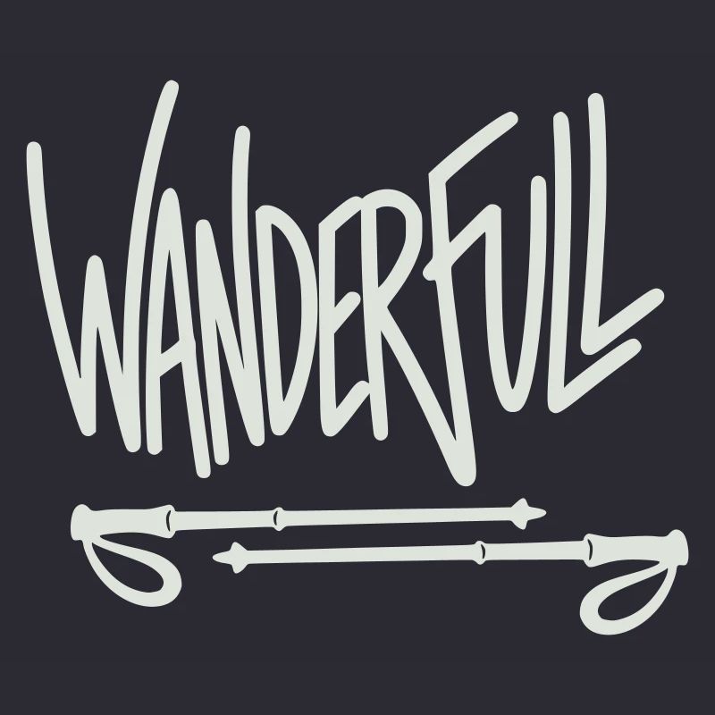 Wanderfull - Jeu de mots avec bâtons de randonnée