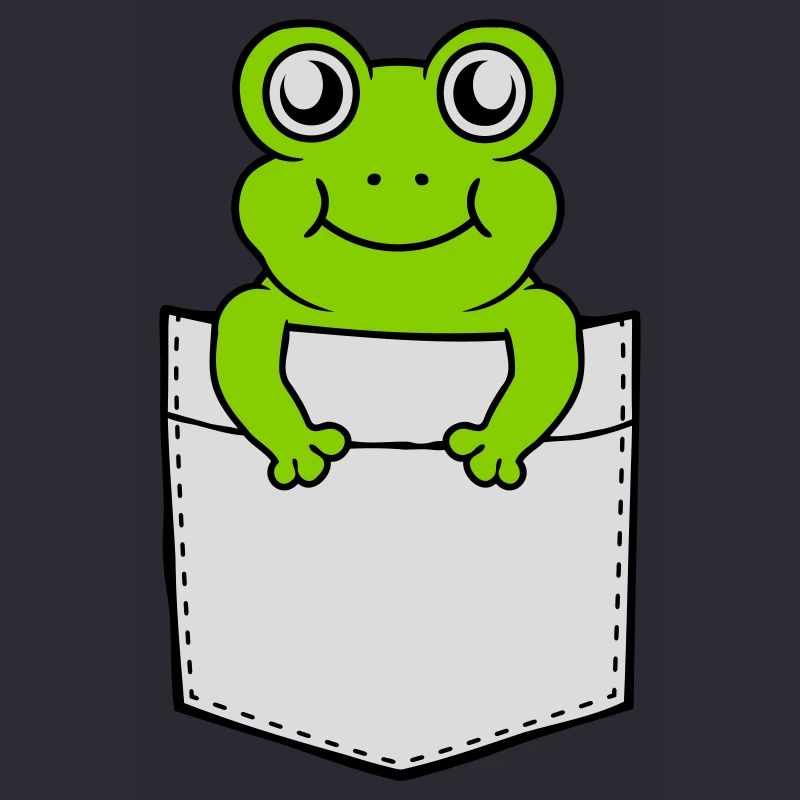 Poche de poitrine petite grenouille douce