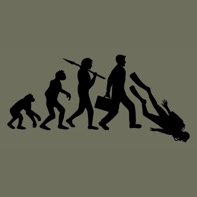 evolution diver sport fun development funny v