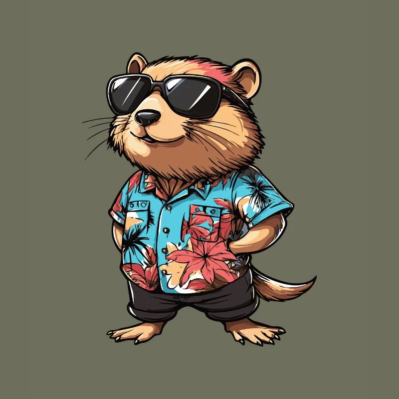 Beaver Comic Funny Summer