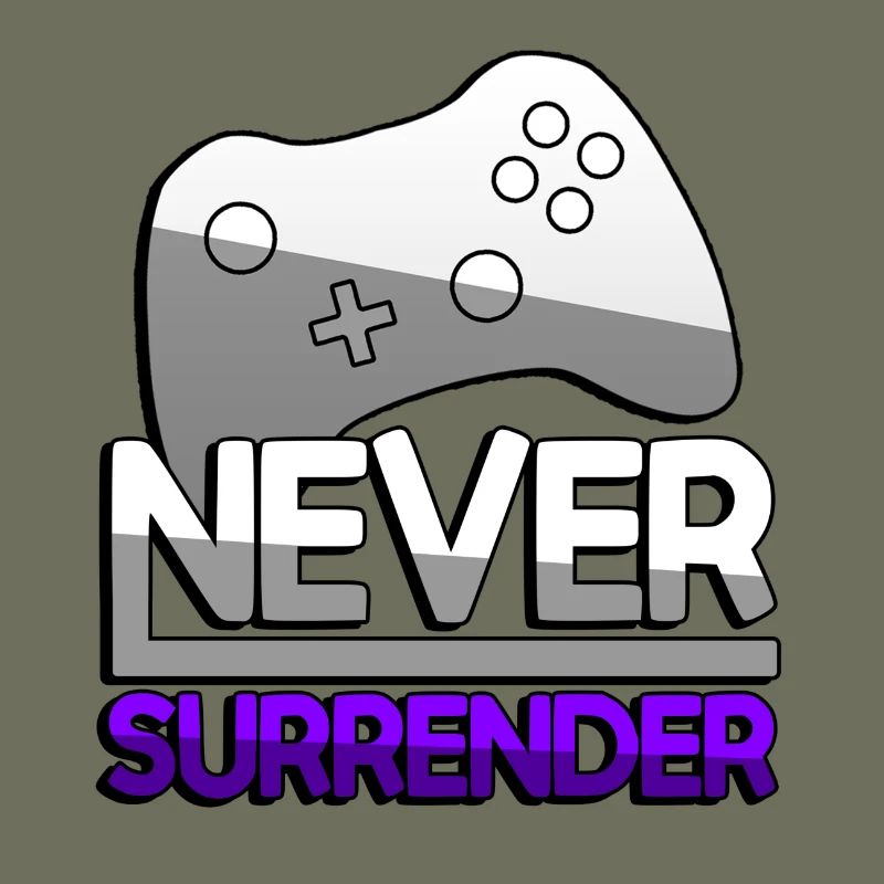 NEVER SURRENDER (Lila) + Controller - Gaming