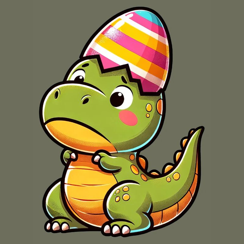 Easter T-Rex in Eggshell, Clumsy