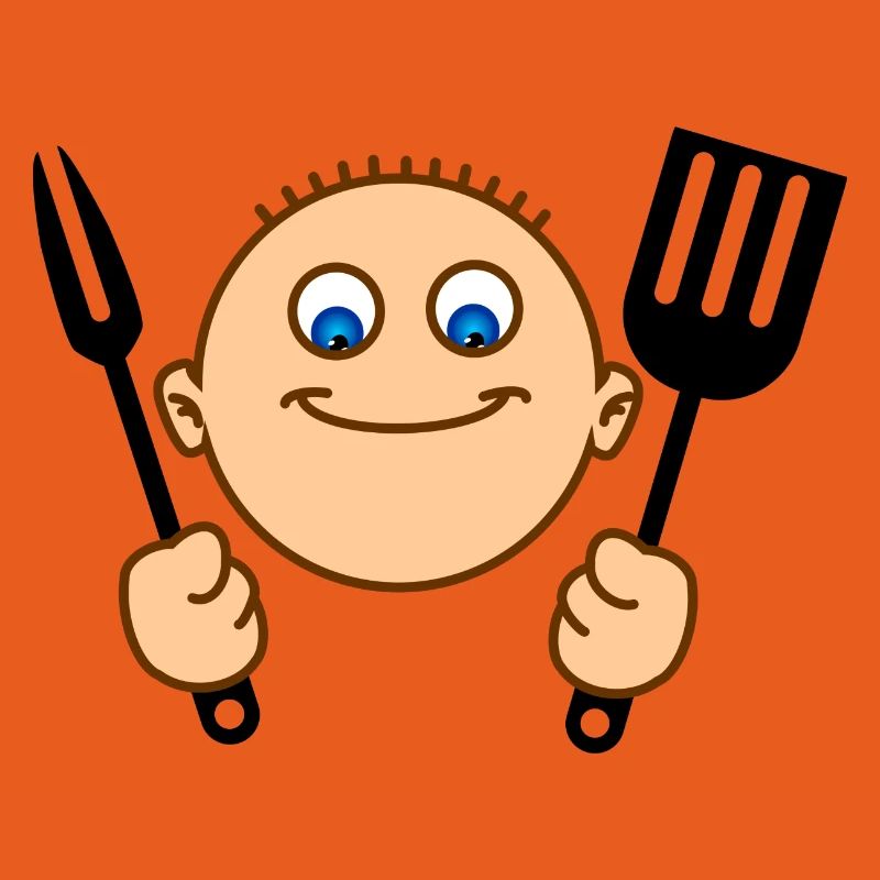 Cheerful help in the kitchen or BBQ