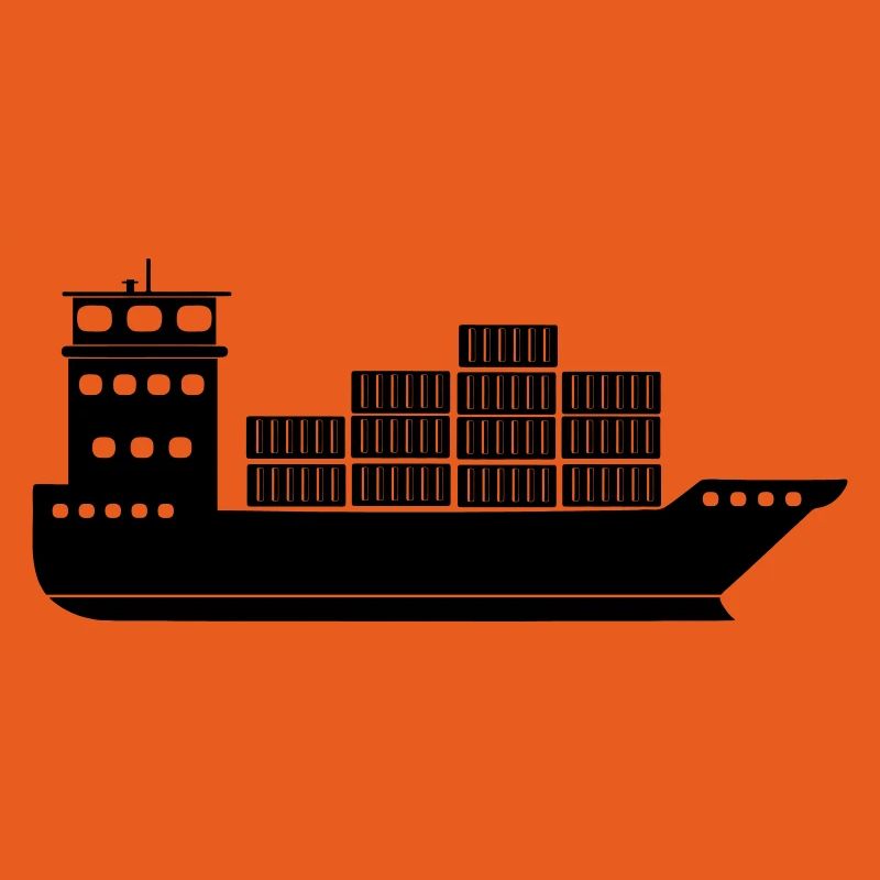 Seecontainerschiff oder Boot mit Containern