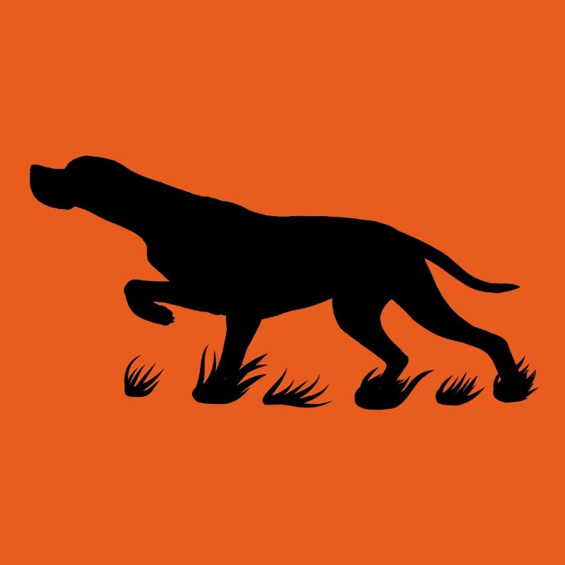 schwarzer Pointer vorstehend