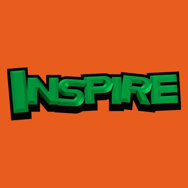 INSPIRE – Conception typographique 3D moderne