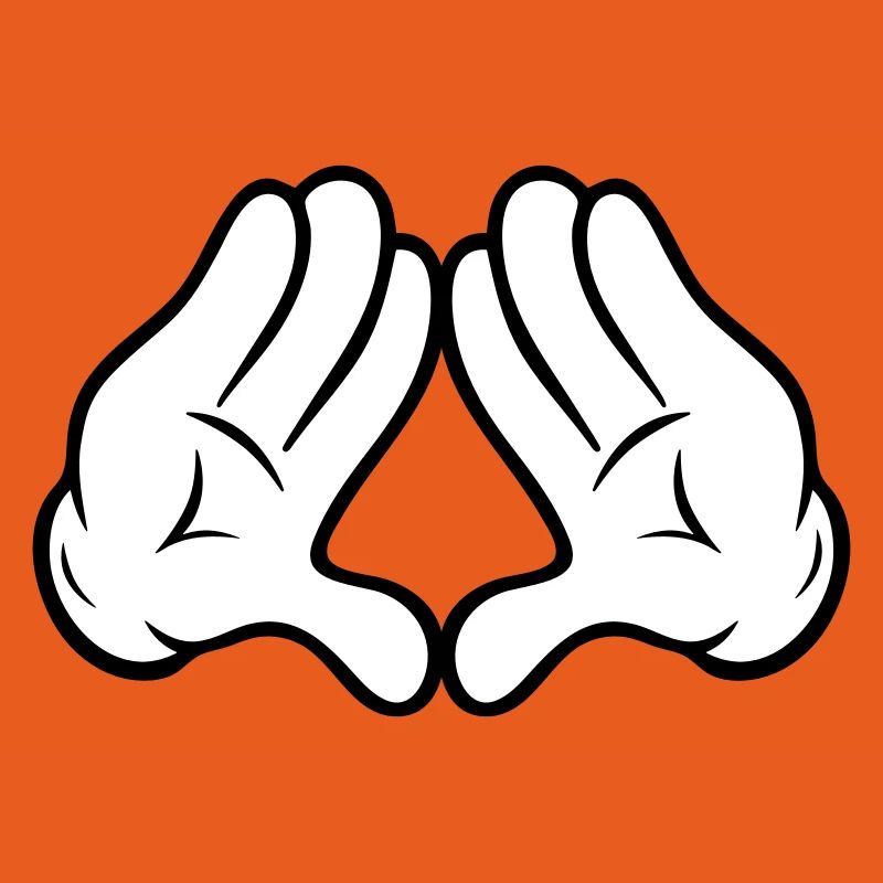 Comic Style Hands Diamond Pyramid Triangle Diamond
