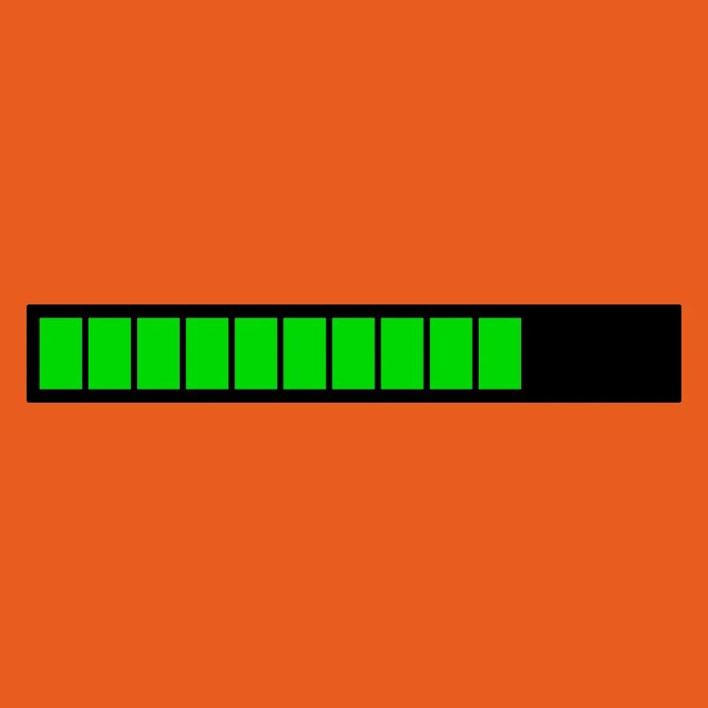 Rectangle loading bar Black Green (75%)